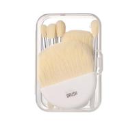 Makeup Brush Set Professional 6 Pieces Set Soft Bristles with Holder Cosmetic Tools for Blending Concealer Eyeshadow Powder Travel Organizer for Women Men Daily Sc