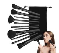 Makeup Brush Set Professional | Brush Set Make Up,Makeup Brushes For Teen Girls, Small Makeup Brush Set, Sleek Black Design For Eyeshadow, Powder, Perfect