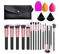 Makeup Brush Set, Soft Bristles Brushes, 9.65x5.71in Full Face Brushes, Professional Makeup Tools, Beginner Friendly Sponges, Ladies, Girls Cosmetic Kit for Application