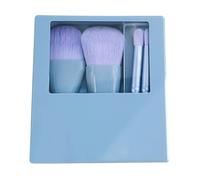 Makeup Brush Set, Travel Size Makeup, Portable Multi-Function Mini Beauty Tool Box, with Built-in Mirror, On the Go Brush Travel Essentials kits for Women, Girls Gift (Blue)
