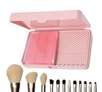Makeup Brush Soap,Portable Washing Tools - Brushes Cleaner Bowl Pad for Blenders Sponge Beginners Women Students Home Salon Dorm Studio Vacation