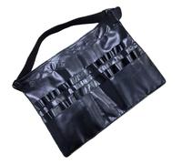 Makeup Brush Storage Bag Black Pu Leather for Professional Artists