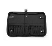 Makeup Brush Storage Bag, Folding Cosmetic Brush Holder Pouch, Large Capacity Travel Makeup Organizer with Multiple Compartments, Premium PU Material for Makeup Artists and Daily U