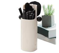 Makeup Brush Storage Box, Container, Automatic Lifting Box Organizer - Waterproof Design Ensures Easy Counter Cover Enjoy Well Storage Space - Includes Dust Makeup Brush Organization, black, 説明を参照