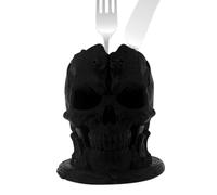 Makeup Brush Storage - Spooky Skull Desk Organizer - Container Storage Gothic for Stationery Kitchen School Bookshelf Shelf Bathroom Bedroom Vanity Room Home Office Living Room