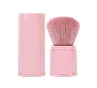 Makeup Brush, Telescopic Powder Blusher Brush, Portable Powder Blusher Tool, Compact Cosmetics Make up Applicator (Pink)