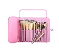 Makeup Brush Travel Case, Foldable Waterproof Cosmetic Bag | Upright Makeup Brush Bag | for Travel, Home, Office, Dorm, Studio, Meeting, School, pink, Siehe Beschreibung, See description