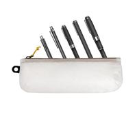Makeup Brush Travel Case - Portable Travel Makeup Organizer Pouch, Waterproof Zipper Cosmetic Brush Holder, Compact Storage Bag for Women, Styl, White., Se référer au descriptif, Refer to description