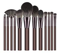 Makeup Brushes 12 Pcs Makeup Brush Set Premium Synthetic Bristles Foundation Make Up Brushes Concealers Eyeshadow Professional Make-up Brush Sets (Coffee)
