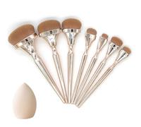 Makeup Brushes, 16Pcs Premium Synthetic Makeup Brush Set, Rose Gold Makeup Brush Set Travel Make up Brushes with 1 Makeup Sponge (Rose gold)