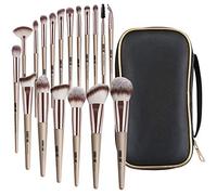 Makeup Brushes,18 Pcs Professional Premium Synthetic Makeup Brush Set with Case, Foundation Kabuki Travel Make up Brushes set (Champagne Gold)