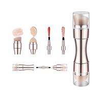 Makeup Brushes - 4 In 1 Double End Applicator - Eye Lip Face Retractable Makeup Brush | Blush Powder Lip Gloss Eyeshadow Eyebrows