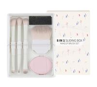 Makeup Brushes - ABS Aluminium 8 x 10.8 cm | Cosmetic Brush Set, 8-Piece Soft Bristles Makeup Tools | Eyeshadow Blush Concealer Brushes for Women Girls Travel Office Party Wedding Dating Use