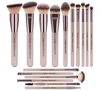 Makeup Brushes, Daubigny 16Pcs Complete Premium Synthetic Makeup Brush Set with Professional Foundation Brushes Powder Concealers Eye shadows Blush Makeup Brush for Perfect Makeup (Champagne Gold)