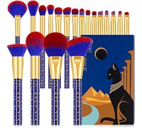 Makeup Brushes Docolor 19 Pcs Make Up Brush Professional Synthetic Makeup Brush Set Kabuki Foundation Blending Face Powder Blush Concealers Eyeshadow Fan Make Up Brushes Set, Ancient Egyptian Series