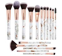 Makeup Brushes DUAIU 16PCs Marble Makeup Brush Set Premium Synthetic Kabuki Powder Blush Contour Foundation Concealer Eyeshadow Make Up Brushes
