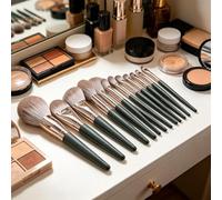 Makeup Brushes For Women - Cosmetic Tools Kit | Dense Makeup Brush Set | For Women Routine Practices And Travel Workouts To Salons At The But