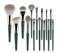 Makeup Brushes, Green Cloud Makeup Brush Set Soft Wooden Handle, 14pcs Beauty Tools Beginner Complete Makeup Brushes Makeup Brush Set