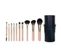 Makeup Brushes Portable Makeup Brush Set Powder Blusher Concealer Eyebrow Horse Hair Eye Shadow for All Women(Pink2)
