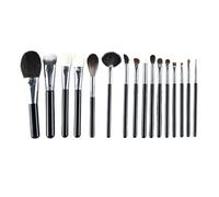 Makeup Brushes Portable Set Of 16 Makeup Brushes with Fine Light Tips Professional(Noir)