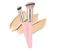 Makeup Brushes Pro Foundation Brush and Flawless Concealer Brush Perfect for Any Look Premium Luxe Hair Contour Brush Perfect for Blending Liquid,Buffing,Cream,Sculpting,Mineral Makeup(Pink)