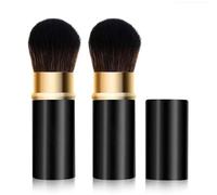 Makeup Brushes Retractable Brush Kabuki Makeup Brushes Foundation Brush Travel Face Kabuki Makeup Brush for Liquid Cream and Flawless Powder Cosmetics (Black Gold2)