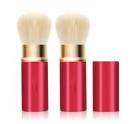 Makeup Brushes Retractable Brush Kabuki Makeup Brushes Foundation Brush Travel Face Kabuki Makeup Brush for Liquid Cream and Flawless Powder Cosmetics (red2)