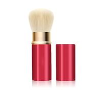 Makeup Brushes Retractable Brush Kabuki Makeup Brushes Foundation Brush Travel Face Kabuki Makeup Brush for Liquid Cream and Flawless Powder Cosmetics Red