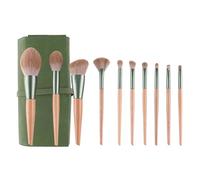 Makeup Brushes Set, 10Pcs Makeup Brush Set Premium Synthetic Bristles Conical Handle Kabuki Foundation Face Eyeshadow Brush With Travel Case