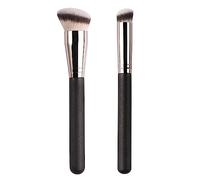 Makeup Brushes Set, 2 Pcs Makeup Brushes, Foundation Brush & Concealer Brush, Base Makeup Brush Set for Blending Liquid Make-Up, Cream, Powder, Blush, Great for Eye and Face Cosmetic