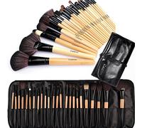 Makeup Brushes Set 24pcs Natural Hair Synthetic Wood Handle Cadrim Professional Makeup Brush Set Foundation Powder Blush Blending Shading Eyeshadow Concealers Cosmetic Brushes Kit Travel Makeup Brush