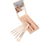 Makeup Brushes Set Easy-Taken Makeup Brush Set with Case and Mirror Small Cosmetic Brushes Perfect for Travel A