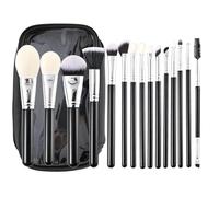 Makeup Brushes Sets 15 Pieces Of Cosmetic Brush Sets Details Concealer for Flawless Looks(Black2)