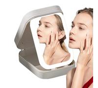 Makeup Case With Lighted Mirror - LED Cosmetic Holder Makeup Organizer Portable | Bag Dustproof Storage Box For Travel Tour Outing