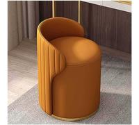 Makeup Chair with Backrest, Soft Leather Padded Vanity Stool for Home, Elegant Dining Chairs for Living Room, Bedroom, and Dressing Table - Comfortable and Stylish