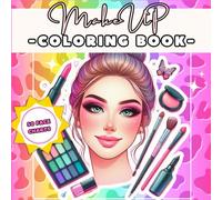 MAKEUP COLORING BOOK: 50 Beautiful Face Charts For Kids and Teens: Basic Face Charts to Practice Makeup for Kids and Teens | Gift for Makeup Artist Lover /Tapa blanda (Libros de colorear)