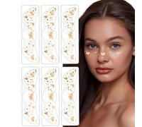 Makeup Decal Set - Decorative Face Patches, Durable Speckle Stickers with Trendy Design, 6 Pieces for Party Makeup, Creative Cosplay, Artistic Self-Expression, and Social Media Looks