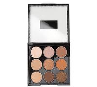 Makeup Eyeshadow Palette, ABS Material 9 Color Eyeshadow Palette 9 Colors High Saturation Earth Color Orange for Make Up (01#)