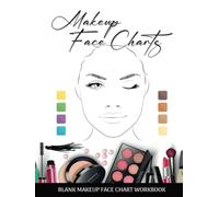 Makeup Face Charts, Blank makeup face chart workbook, Makeup face chart worksheets, Makeup artist face charts, Face charts practice book, Makeup artists practice sheets, Makeup charts book