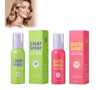 Makeup Fixier Spray Duo, 100 ml Matt & 100 ml Glow, 24 Hours Long-Lasting Hold, Transparent Finish for Perfect Makeup