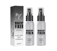 Makeup Fixing Spray 2 Pieces, Long-Term Durable Make-Up Fixing Spray for Powder-Free Fresh and Natural Finish, Moisturising, Easy to Wear, No Sticky Feel, for All Skin Types