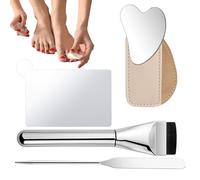 Makeup Foundation Blending Plate: 100g 4x Stainless Steel Blending Palette for Eyeshadow Even Application with Ergonomic Function Makeup Blender for Bel Care