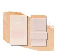 Makeup Foundation Stick, Long Lasting Lightweight Full Coverage Concealer for Mature Skin, Waterproof and Sweat Proof, Hydrating Powder Foundation for Dry Skin with Built-In Brush (Light Glow)