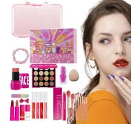 Makeup Gift Set, Eyeshadow And Lip Gloss Kit, Theater Cosmetics Set 6.0x18.8cm/2.36x7.4inches Smudge-Proof Formula/Portable & Organized For Parties, Casual Events, And Weddings