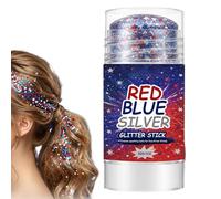 Makeup Glitter Stick,Red White Blue Waterproof Shimmer - Holographic Face Body Glitter | for Under The Eyes Cheekbones Shoulder Parade Music Festival Party