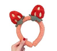 Makeup hair band Autumn And Winter Girl Lovely Three-Dimensional Strawberry Headband Going Out To Wash Face Make Up Press Hair Band Sweet Headdre(Color 2)