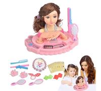 Makeup Hair Doll Head - Styling Practice Kit, Hair Braiding Styling Accessory, Safe Learning Doll | Durable Cosmetic Practice Head Educational Play For Girls Parties Holidays School Activities