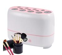Makeup Hair Dryer Machine - Electric Makeup Brush Cleaner Machine | 12pcs Powder Ball Spinner, Constant Fire Cosmetic Sponge Dehydrator