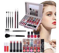 Makeup Kit - Nail Polish Mirror Eyeshadow Makeup Set - Smudge-Proof Beauty Make up Kit for Teen Teenager Girls Beginner Starter Women