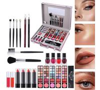 Makeup Kit,Nail Polish Mirror Eyeshadow Makeup Set | Smudge-Proof Beauty Make up Kit for Teen Teenager Girls Beginner Starter Women